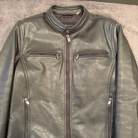 Andrew Marc Leather Moto Jacket - Picture 1 of 6